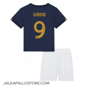 Ranska Olivier Giroud #9 Kotipaita Lapsille MM-kisat 2022 Lyhythihainen (+ shortsit)